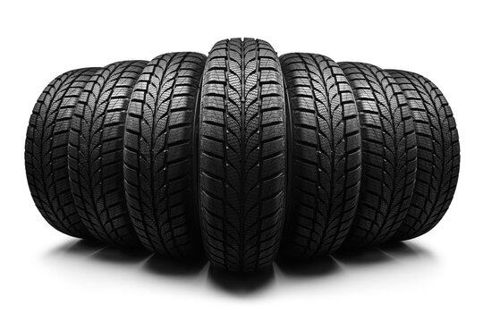Row of car tires