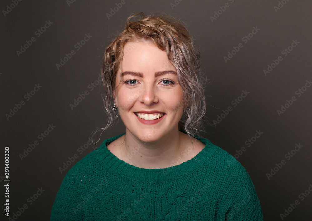 Wall mural portrait of a beautiful young woman