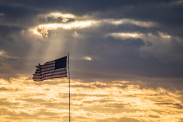 American Flag Backlit