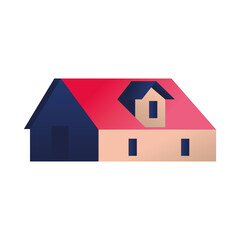 country style house front facade scene