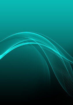Abstract background waves. Black and tiffany blue abstract background for wallpaper oder business card