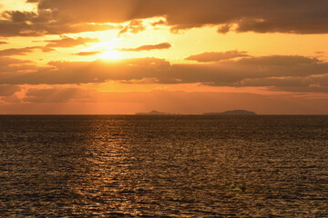 明石海峡の夕景