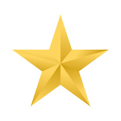 Obraz premium golden star decoration form isolated icon