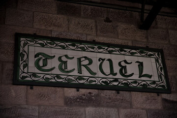 Letrero de Teruel 