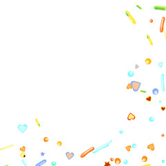 Sprinkles grainy. Cupcake donuts background.