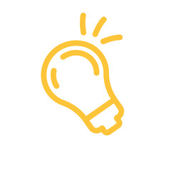 Light bulb icon. Symbol of idea. Shining electric lamp illustration.