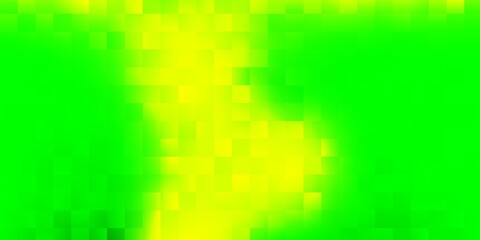 Light green, yellow vector background with rectangles.
