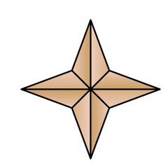 Obraz premium star decoration form isolated icon