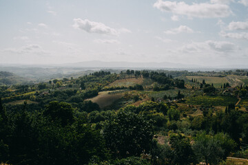 Naklejka premium Countryside San Gimignano in Tuscany