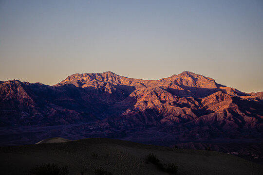 sunset in the mountains