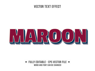 Editable text effect - Maroon red and navy modern gradient color style
