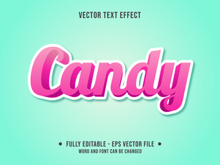 Editable text effect - Pink candy modern gradient color style