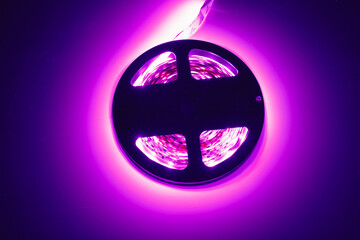 led strip purple light roll