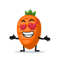 vector illustration of carrot character or mascot 