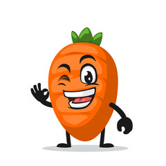 vector illustration of carrot character or mascot 