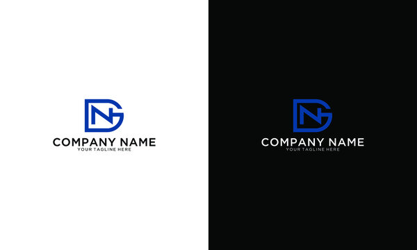Initial Letter DNG triangle monogram cool modern logo