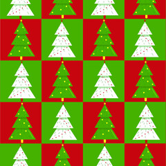 set of christmas trees