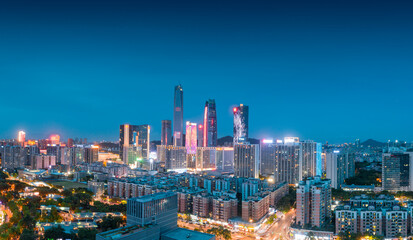 Fototapeta na wymiar Night view of Dongguan City, Guangdong Province, China