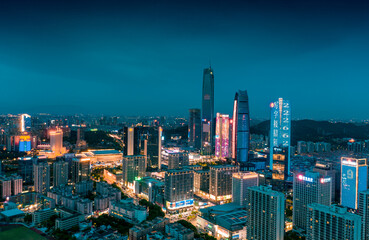 Night view of Dongguan City, Guangdong Province, China