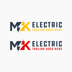 electrical industry logo with letter MK
