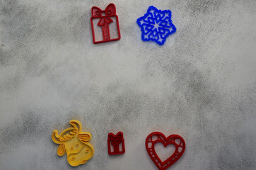 funny cookie cutters shape gift, snowflake, heart, cow