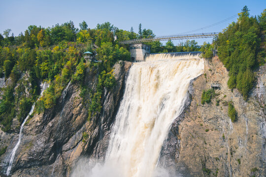 View of Parc National de la Chute-Montmorency in Quebec, Canada