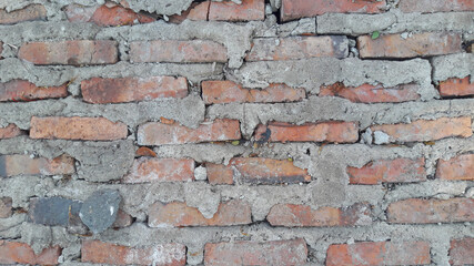 The shape of the old red brick pattern