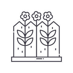 Agriculture plant icon, linear isolated illustration, thin line vector, web design sign, outline concept symbol with editable stroke on white background.
