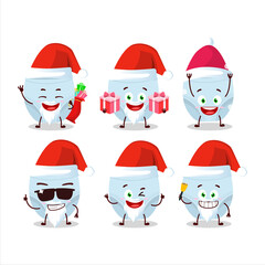 Santa Claus emoticons with blue baby diapers cartoon character
