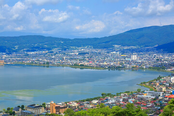 諏訪湖全景