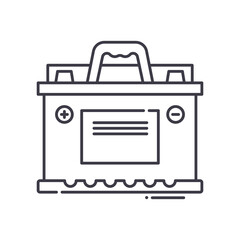 Accumulator icon, linear isolated illustration, thin line vector, web design sign, outline concept symbol with editable stroke on white background.