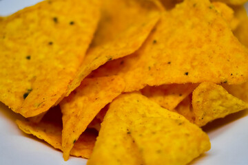 tasty and spicy nacho chips