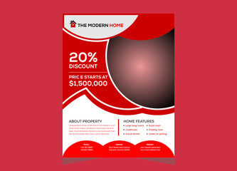 Real estate broker flyer and poster template. Flyer concept.
