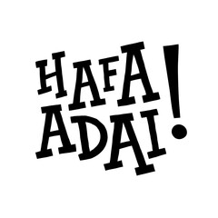 Hello on Chamorro language hand lettering. Cute black calligraphy message. T-shirt print and other vector design.