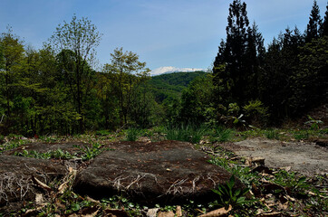 街道からの飯豊連峰