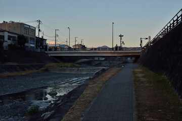 水無川から見える富士山