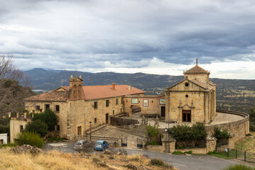 PLASENCIA, SPAIN - Oct 21, 2020: Plasencia, Caceres, Spain. October 21, 2020. Hermitage of the...