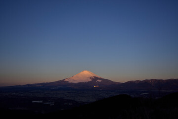 富士山の朝焼け