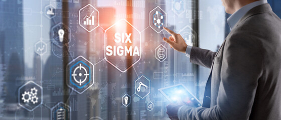Six sigma - set of techniques and tools for process improvement 2021. - obrazy, fototapety, plakaty