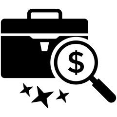 
Solid icon design of market research
