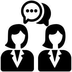 
Group of people, concept of teamwork glyph icon
