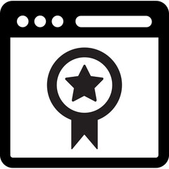 
Website ranking concept glyph icon 
