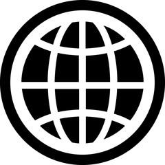 
Internet globe solid icon 
