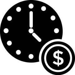 
A wall clock with dollar coin
