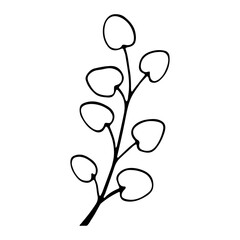 Cover Highlight Icon. floral hand drawn doodle icon for social media story