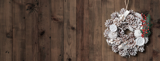 クリスマスリースの背景テクスチャー