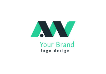 Corporate logo/brand design, AW or AN.  - obrazy, fototapety, plakaty