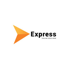 Express arrow logo icon vector template.