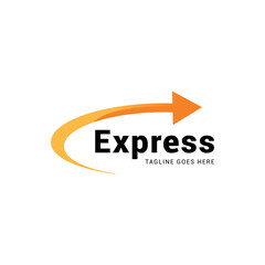 Express arrow logo icon vector template.