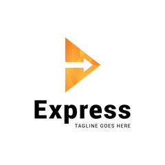 Express arrow logo icon vector template.